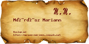 Mérész Mariann névjegykártya