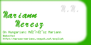 mariann meresz business card